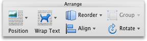 Word Arrange group