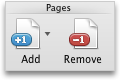 Layout tab, Pages group