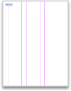 Master page with vertical guides